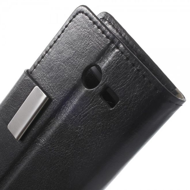 Samsung Galaxy Pocket 2 Crazy Horse Leder Case mit Kreditkartenslots - schwarz