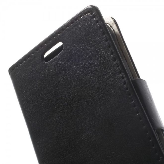 Samsung Galaxy Pocket 2 Crazy Horse Leder Case mit Kreditkartenslots - schwarz