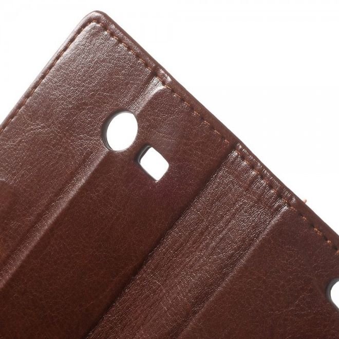 Samsung Galaxy Pocket 2 Crazy Horse Leder Case mit Kreditkartenslots - braun
