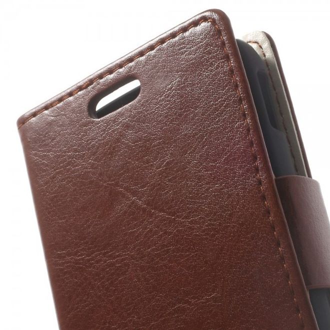 Samsung Galaxy Pocket 2 Crazy Horse Leder Case mit Kreditkartenslots - braun
