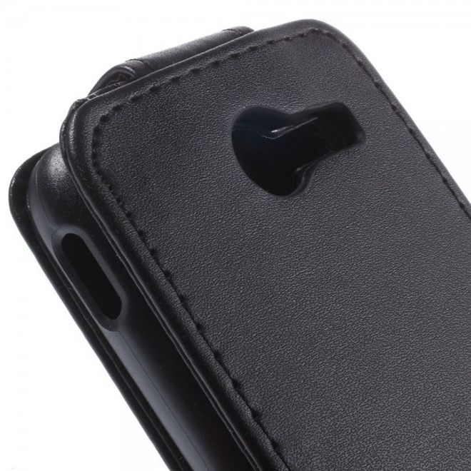Samsung Galaxy Pocket 2 Magnetisches Leder Flip Case vertikal - schwarz