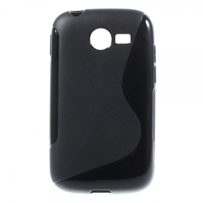 Samsung Galaxy Pocket 2 Elastisches Plastik Case S-Curve - schwarz