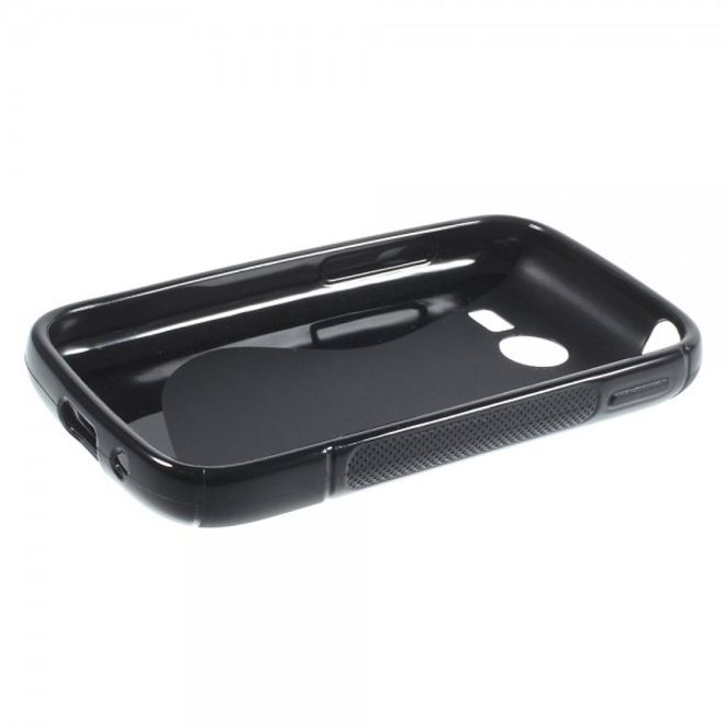 Samsung Galaxy Pocket 2 Elastisches Plastik Case S-Curve - schwarz