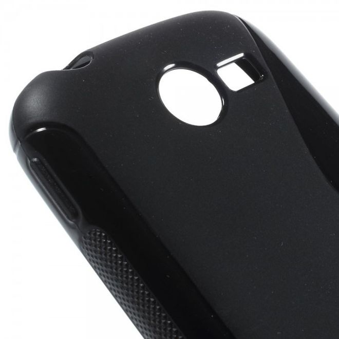 Samsung Galaxy Pocket 2 Elastisches Plastik Case S-Curve - schwarz