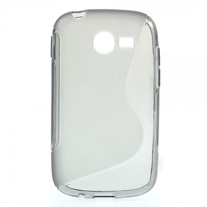 Samsung Galaxy Pocket 2 Elastisches Plastik Case S-Curve - grau