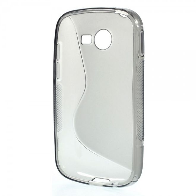 Samsung Galaxy Pocket 2 Elastisches Plastik Case S-Curve - grau