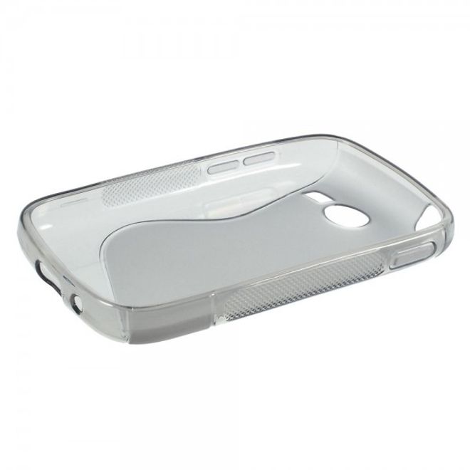 Samsung Galaxy Pocket 2 Elastisches Plastik Case S-Curve - grau