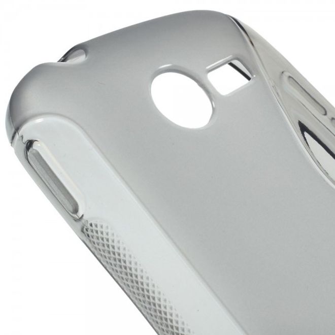 Samsung Galaxy Pocket 2 Elastisches Plastik Case S-Curve - grau