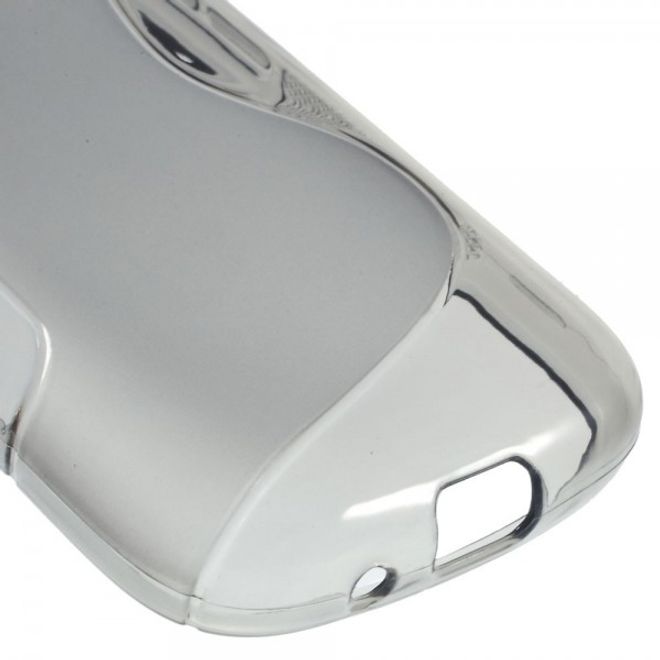 Samsung Galaxy Pocket 2 Elastisches Plastik Case S-Curve - grau