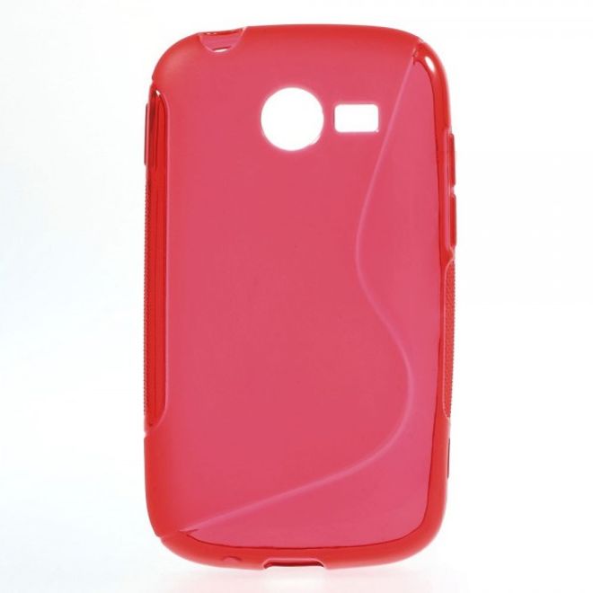 Samsung Galaxy Pocket 2 Elastisches Plastik Case S-Curve - rot