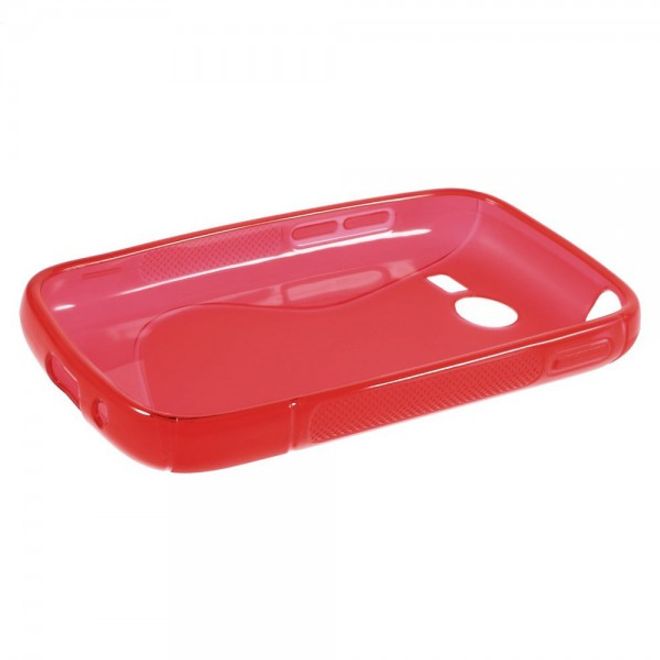 Samsung Galaxy Pocket 2 Elastisches Plastik Case S-Curve - rot