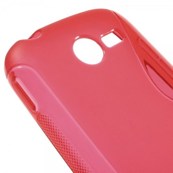 Samsung Galaxy Pocket 2 Elastisches Plastik Case S-Curve - rot