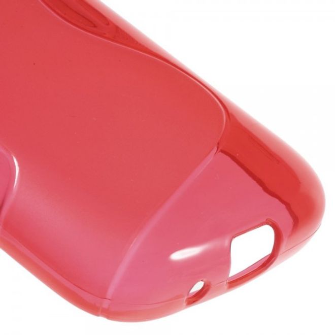 Samsung Galaxy Pocket 2 Elastisches Plastik Case S-Curve - rot