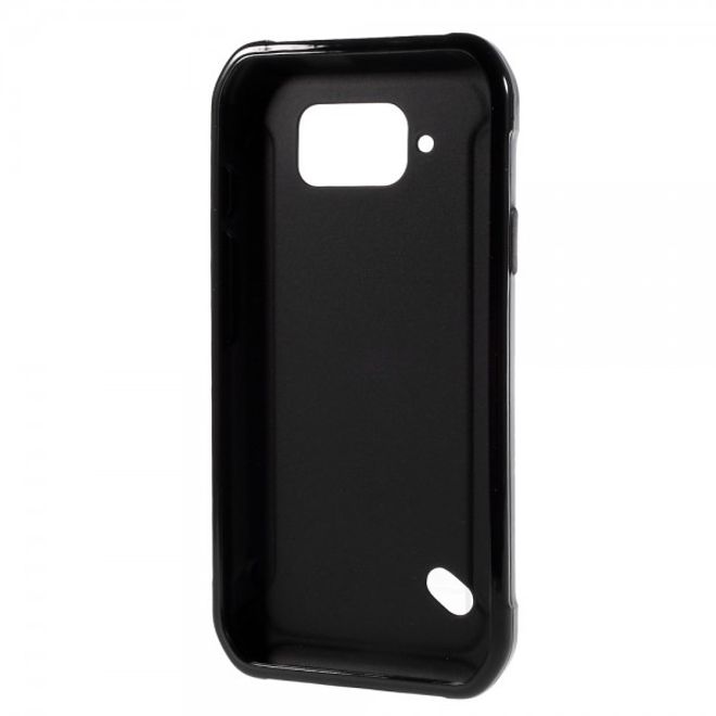 Samsung Galaxy S6 Active Glänzendes, elastisches Plastik Case - schwarz