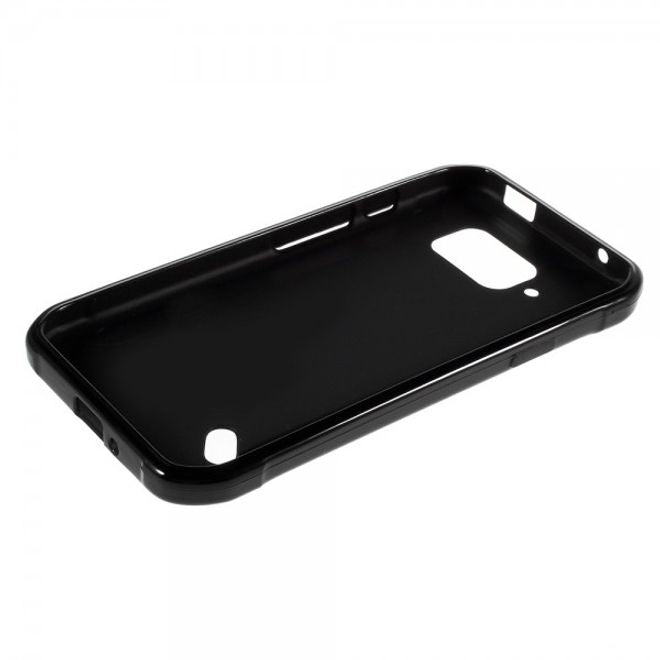 Samsung Galaxy S6 Active Glänzendes, elastisches Plastik Case - schwarz