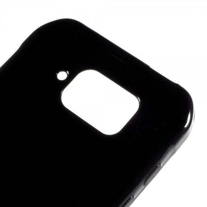 Samsung Galaxy S6 Active Glänzendes, elastisches Plastik Case - schwarz