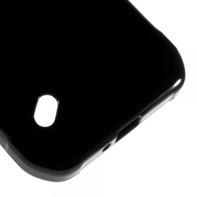 Samsung Galaxy S6 Active Glänzendes, elastisches Plastik Case - schwarz