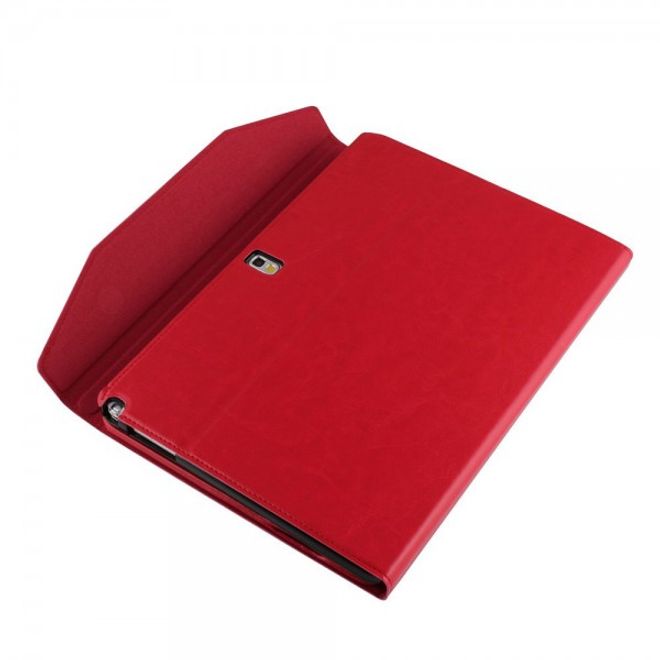 Samsung Galaxy Tab Pro 10.1 (T520/T525) Schickes Leder Case mit Bluetooth Tastatur - rot