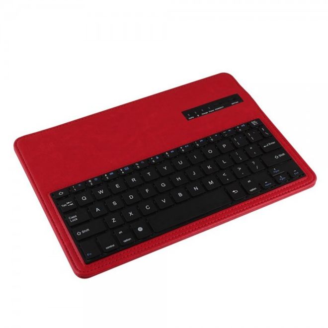 Samsung Galaxy Tab Pro 10.1 (T520/T525) Schickes Leder Case mit Bluetooth Tastatur - rot