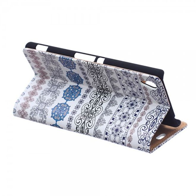 Sony Xperia M4 Aqua Magnetisches Leder Case mit schönem Muster