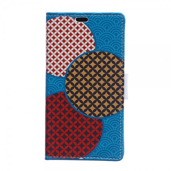 Sony Xperia M4 Aqua Magnetisches Leder Case mit überlappenden Kreisen