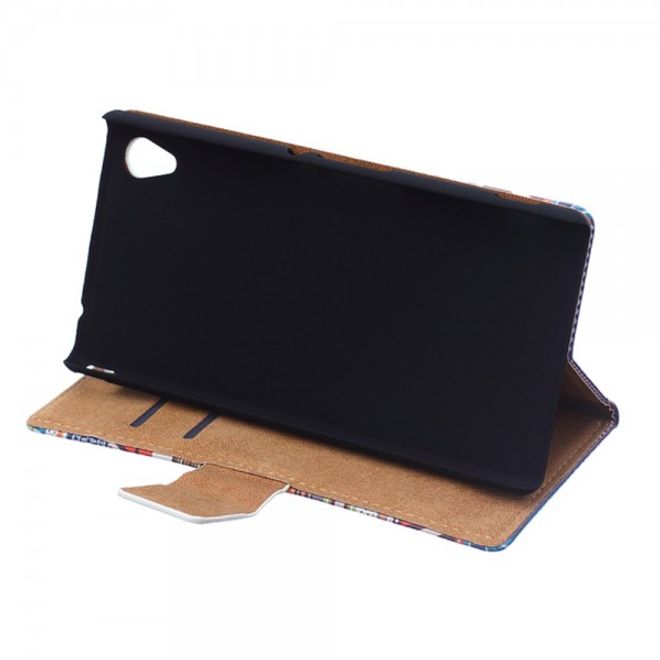 Sony Xperia M4 Aqua Magnetisches Leder Case mit verknallten Kindern