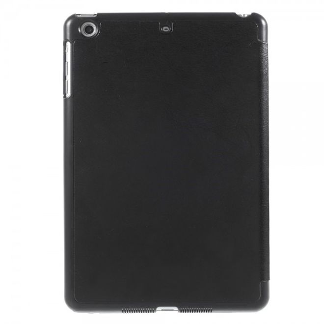 iPad Mini 1/2/3 Elegant Crazy Horse Leather Smart Case with Stand Function - Black