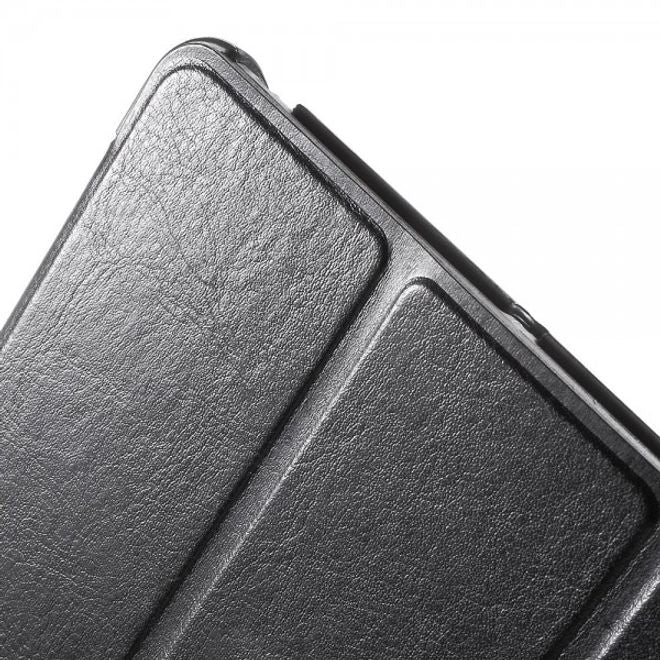 iPad Mini 1/2/3 Elegant Crazy Horse Leather Smart Case with Stand Function - Black