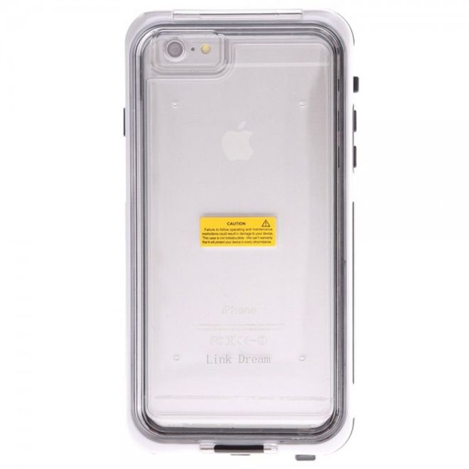 iPhone 6/6S Wasserdichtes Silikon und Plastik Case mit Bändel - weiss