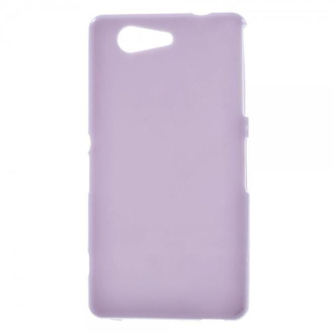 Sony Xperia Z3 Compact Elastisches, leicht glänzendes Plastik Case - purpur