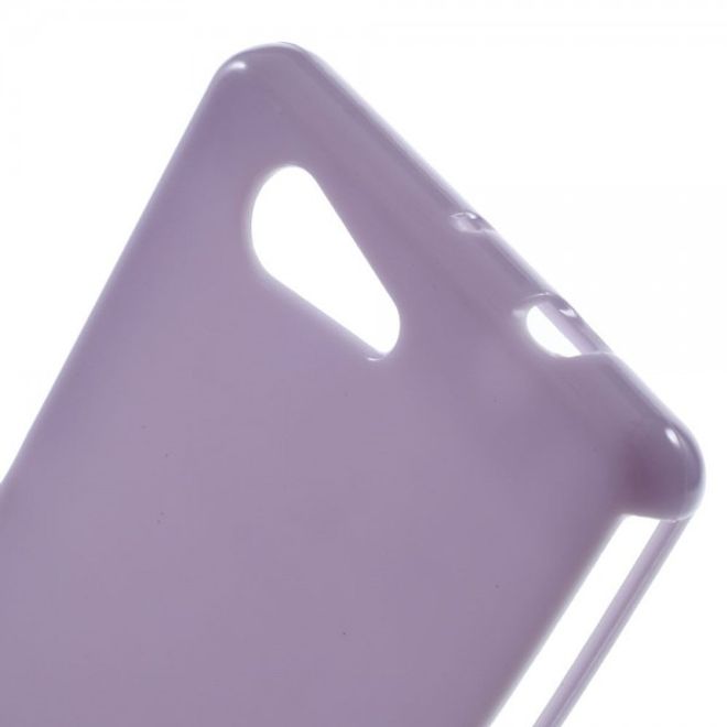 Sony Xperia Z3 Compact Elastisches, leicht glänzendes Plastik Case - purpur