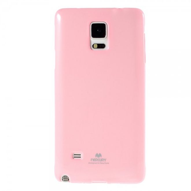 Samsung Galaxy Note 4 Newsets Mercury Elastisches, leicht glänzendes Plastik Case - pink