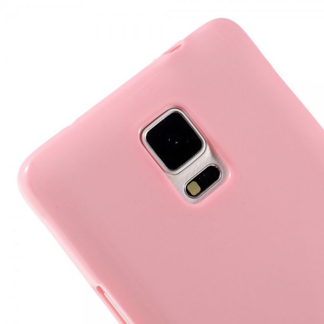 Samsung Galaxy Note 4 Newsets Mercury Elastisches, leicht glänzendes Plastik Case - pink
