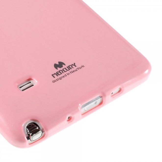 Samsung Galaxy Note 4 Newsets Mercury Elastisches, leicht glänzendes Plastik Case - pink