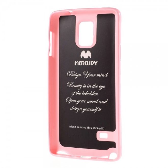 Samsung Galaxy Note 4 Newsets Mercury Elastisches, leicht glänzendes Plastik Case - pink