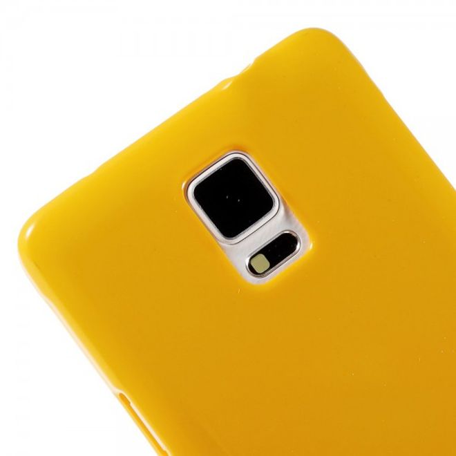 Samsung Galaxy Note 4 Newsets Mercury Elastisches, leicht glänzendes Plastik Case - gelb