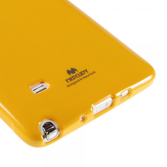 Samsung Galaxy Note 4 Newsets Mercury Elastisches, leicht glänzendes Plastik Case - gelb
