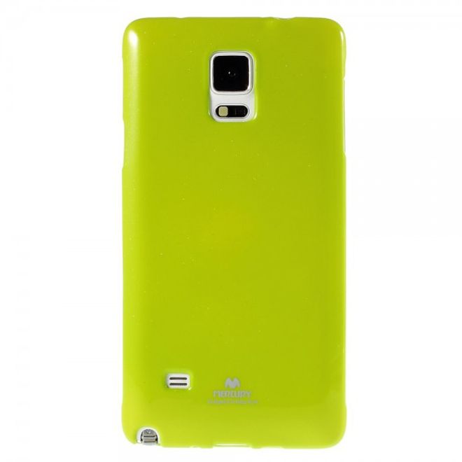 Samsung Galaxy Note 4 Newsets Mercury Elastisches, leicht glänzendes Plastik Case - grün