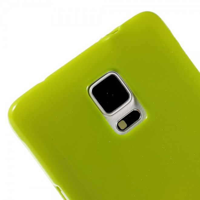 Samsung Galaxy Note 4 Newsets Mercury Elastisches, leicht glänzendes Plastik Case - grün