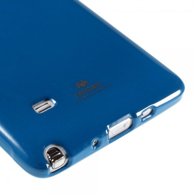 Samsung Galaxy Note 4 Newsets Mercury Elastisches, leicht glänzendes Plastik Case - dunkelblau