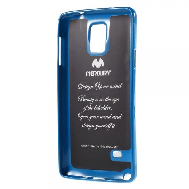 Samsung Galaxy Note 4 Newsets Mercury Elastisches, leicht glänzendes Plastik Case - dunkelblau