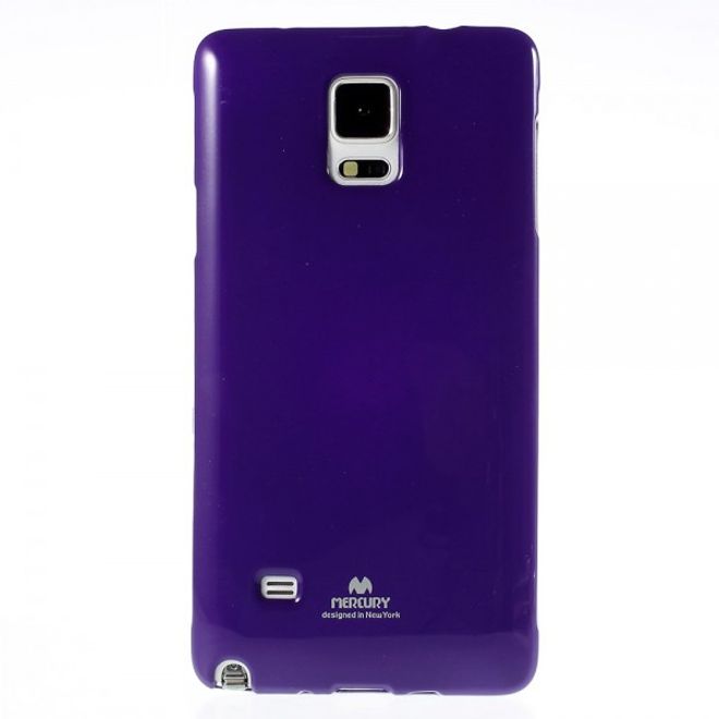 Samsung Galaxy Note 4 Newsets Mercury Elastisches, leicht glänzendes Plastik Case - purpur