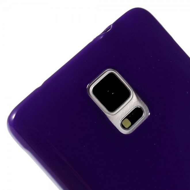 Samsung Galaxy Note 4 Newsets Mercury Elastisches, leicht glänzendes Plastik Case - purpur