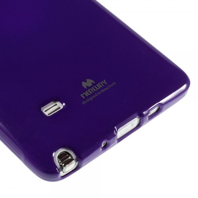 Samsung Galaxy Note 4 Newsets Mercury Elastisches, leicht glänzendes Plastik Case - purpur
