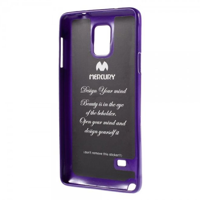 Samsung Galaxy Note 4 Newsets Mercury Elastisches, leicht glänzendes Plastik Case - purpur