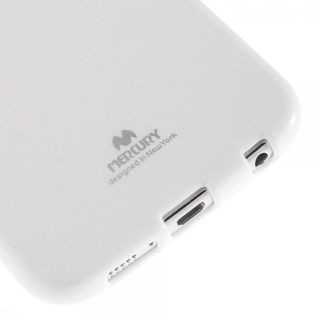 Samsung Galaxy S6 Newsets Mercury Elastisches, leicht glänzendes Plastik Case - weiss
