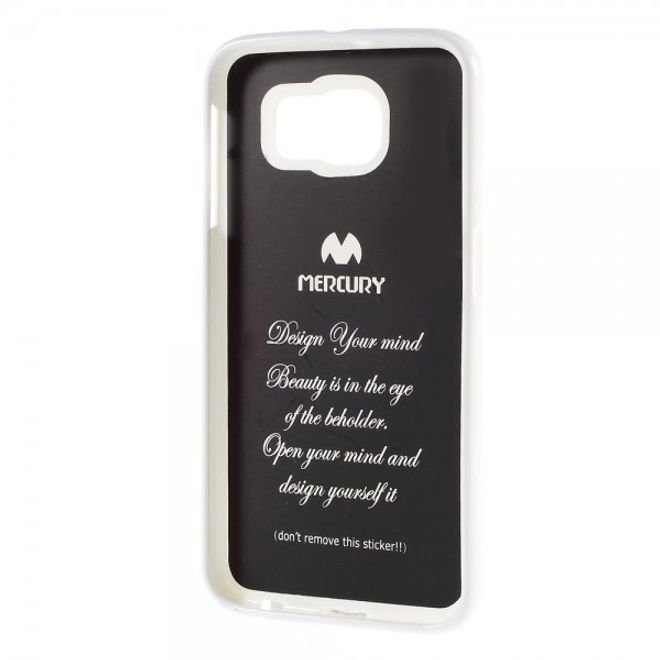 Samsung Galaxy S6 Newsets Mercury Elastisches, leicht glänzendes Plastik Case - weiss
