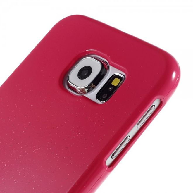 Samsung Galaxy S6 Newsets Mercury Elastisches, leicht glänzendes Plastik Case - rosa