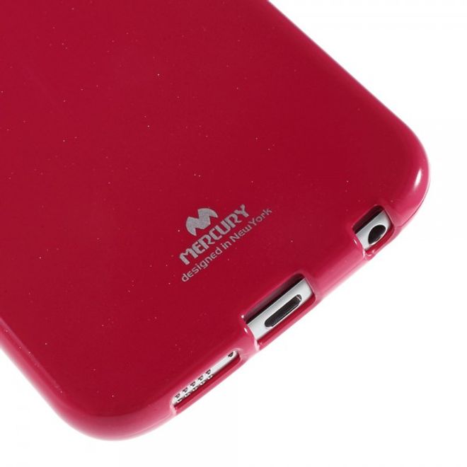 Samsung Galaxy S6 Newsets Mercury Elastisches, leicht glänzendes Plastik Case - rosa