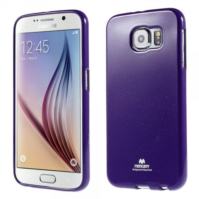 Samsung Galaxy S6 Newsets Mercury Elastisches, leicht glänzendes Plastik Case - purpur